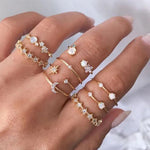 Load image into Gallery viewer, Gold Plated Moon &amp; Star Ring Set (Pack of 9)
