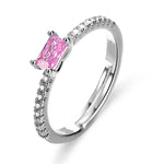 Load image into Gallery viewer, Pink Stone Adjustable Ring
