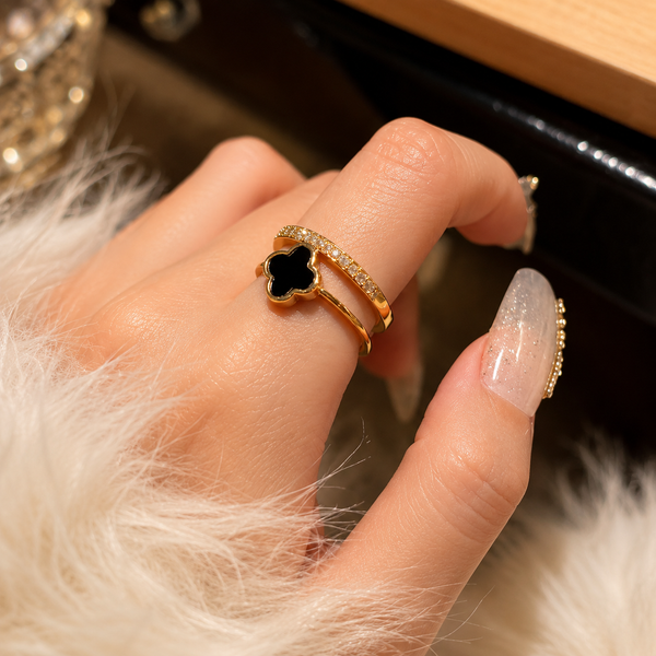 Premium Clover Gold Ring