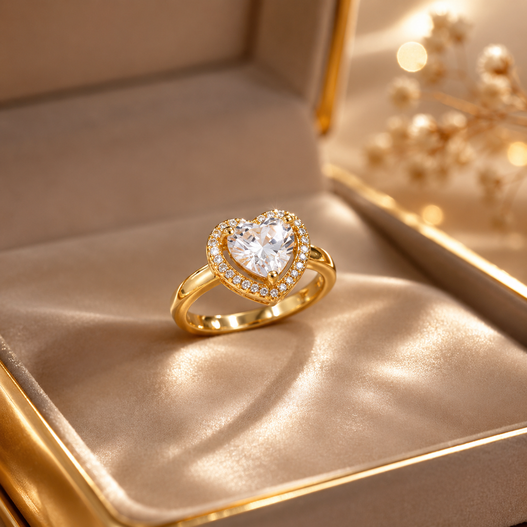 Gold Plated Heart Ring