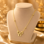 Load image into Gallery viewer, Gold Plated Infinity Bow Pendant
